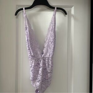 We Are Hah lavender Bodysuit. Size M